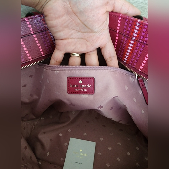 Kate Spade Pink Hearts Shoulder Bag - Picture 8 of 8